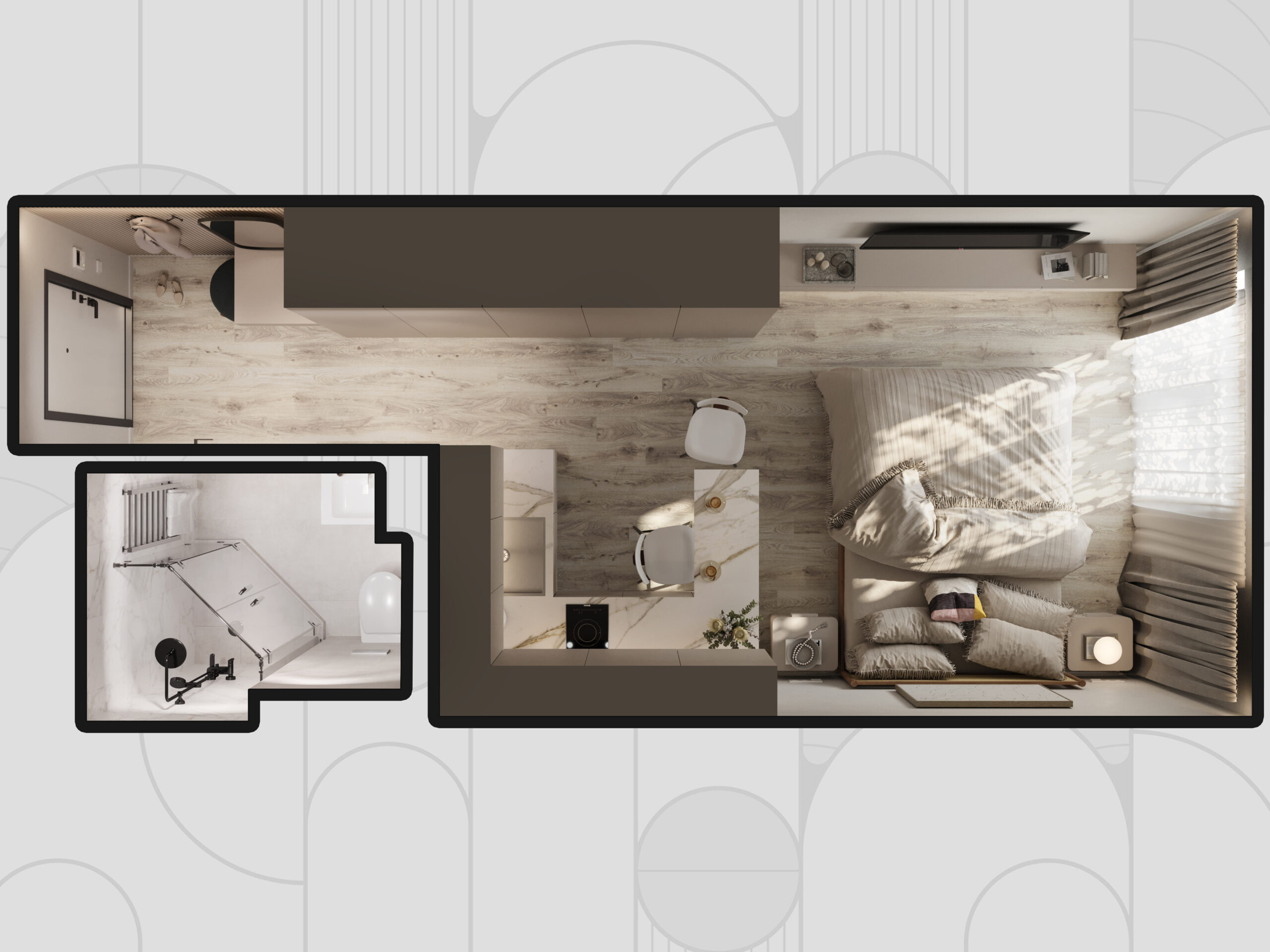 Квартира 22 м² — ЖК Кислород, Сочи