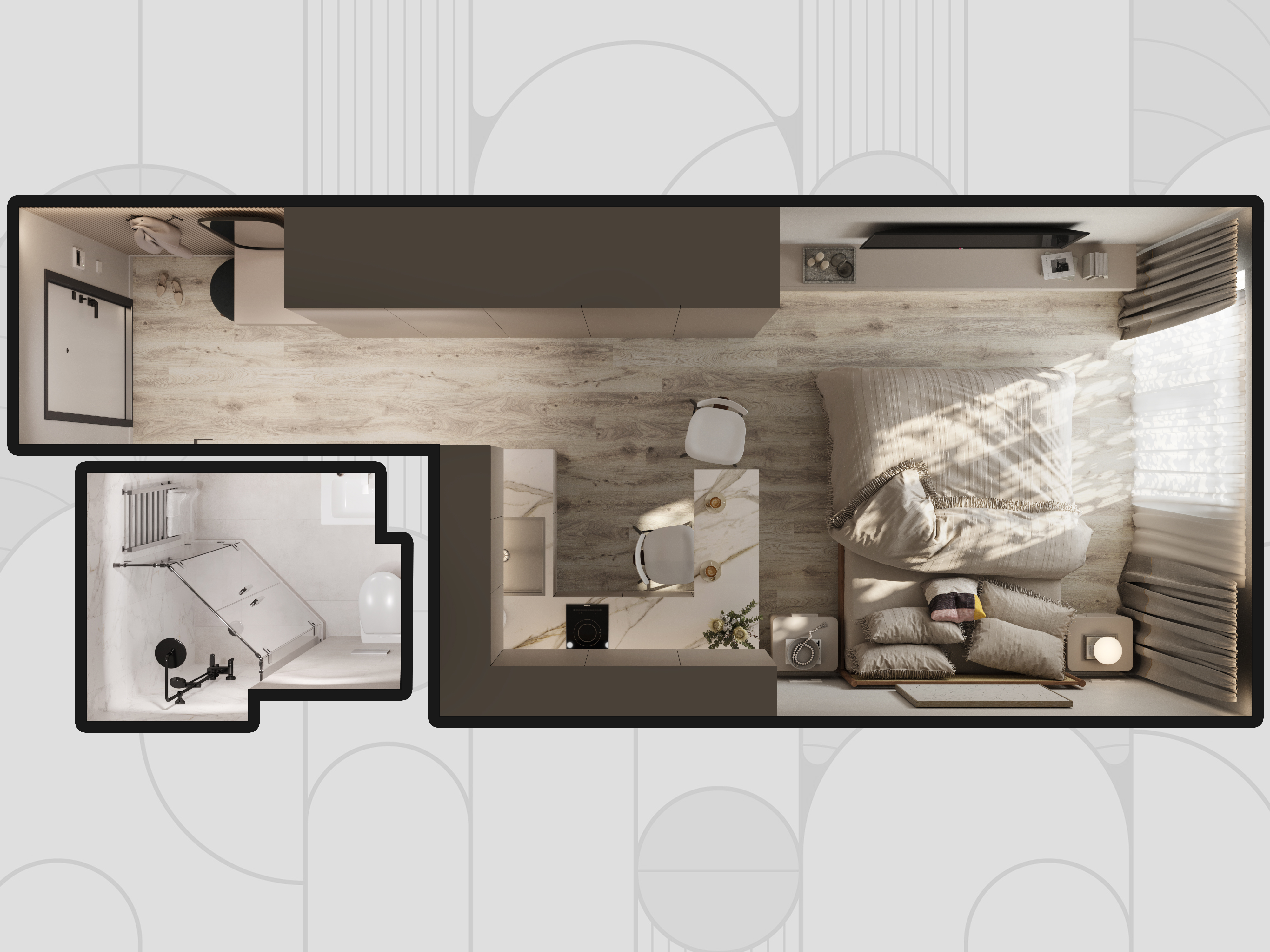 Квартира 22 м² — ЖК Кислород, Сочи
